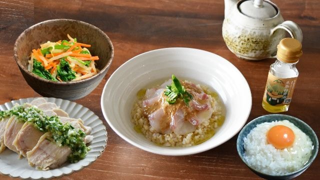糸島ねぎ油を使った料理